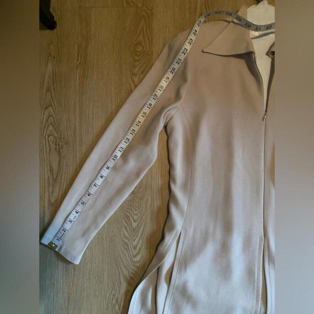 Cream 90s Vintage Blazer Dress Medium Quiet Luxury Minimalist Corporate Chic - Picture 11 of 14